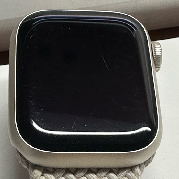 Apple WATCH ⌚️ Series 7 GPS 41mm Starlight Aluminum Case Braided Band Size 8 - Picture 4 of 6